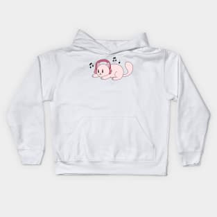 Cat with Headphones Kids Hoodie